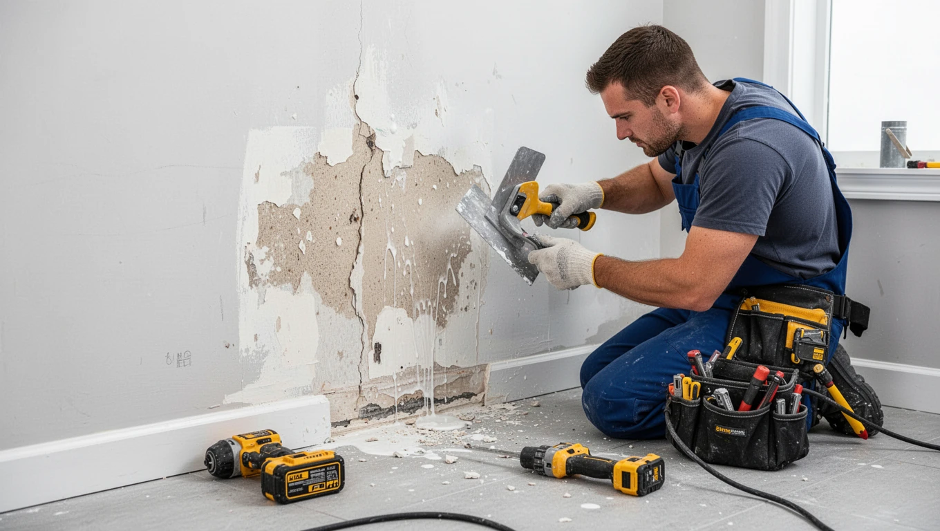Wall Water Damage Repair