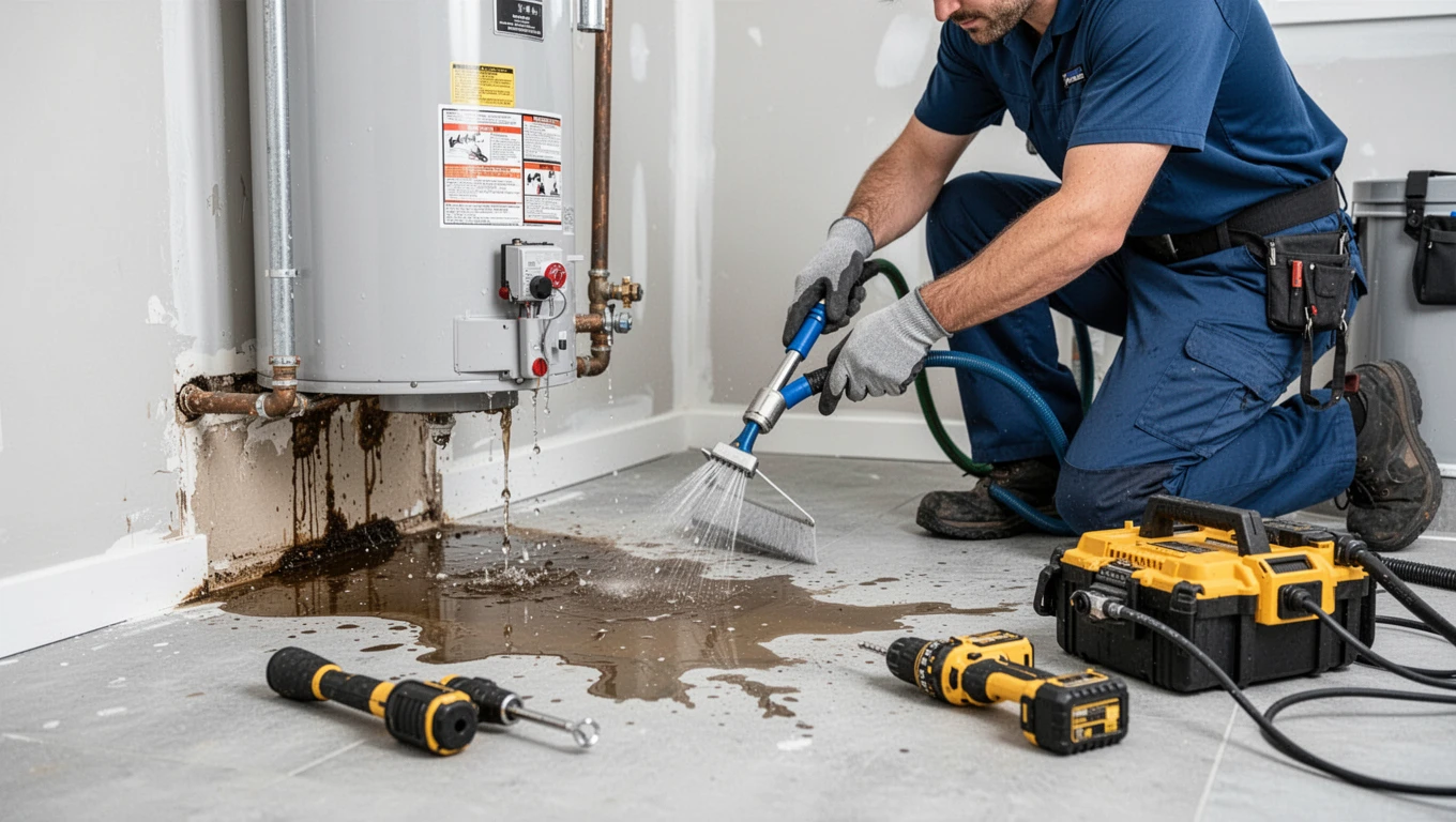 Water Heater Leak Cleanup
